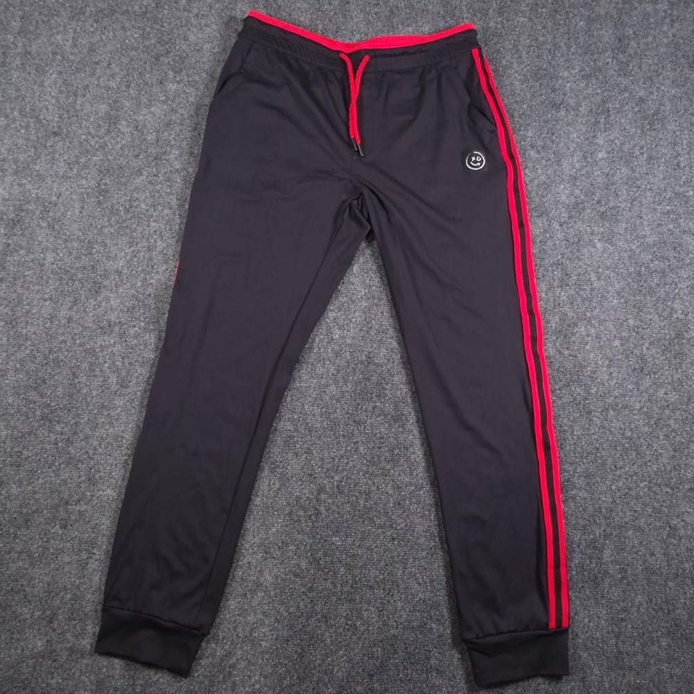 Chubbies x George Kittle Jogger Pants Mens Small Black Red Striped